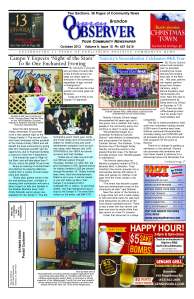 Novemberfest preview in the 2013 October Brandon edition of the Osprey Observer.