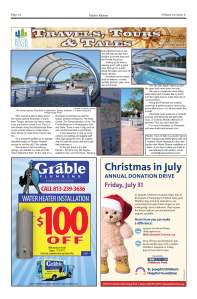 Travels, Tours & Tales feature on the Riverwalk in the June 2015 editions of the Osprey Observer.